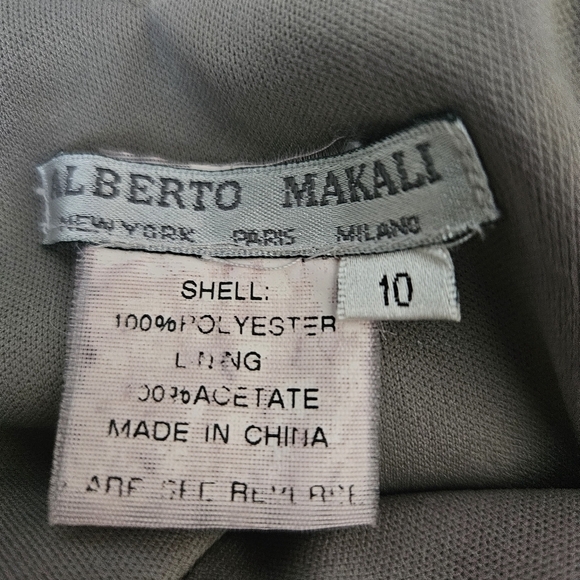 ALBERTO MAKALI Sleeveless Braided Neutral Taupe Bronze Gown 10 Whimsygoth - Picture 8 of 8